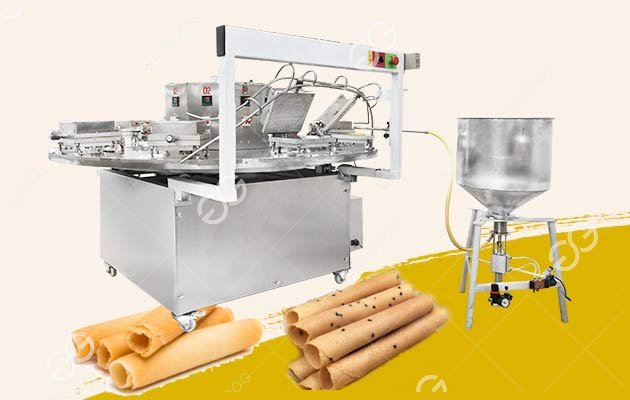 Máquina para fabricar rollos de galletas de oblea de 2-3 cm
