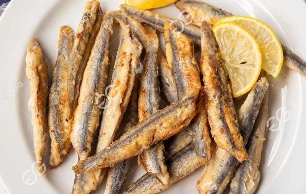 Máquina para freír anchoas en venta